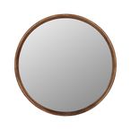 Tilburg Wall Mirror - Brown Wooden - Round - 80cm x 80cm