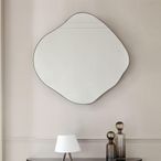 Organic Wall Mirror - Black Metal - Abstract - 97cm x 101cm