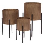 Belvedere Planter - Gold - Floor Standing - Set of 3
