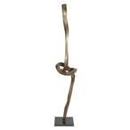 Charlie Sculpture - Antique Brass Metal - Abstract
