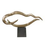 Isla Sculpture - Antique Brass Metal - Small - Abstract