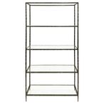 Patterdale Shelving Unit - Glass and Bronze Metal - Open