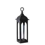 Halden Floor Lantern - Black Metal - Medium