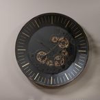 Palladium Wall Clock - Black and Gold Cogs - Round - Small