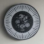 Palladium Wall Clock - Black and Silver Cogs - Round - Medium