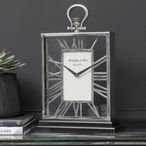 Skeletal Mantel Clock - Silver and Metal