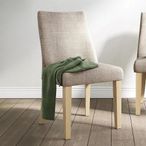 Luna Dining Chair - Set of 2 - Beige Fabric