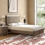 Isabella Grey Fluted Bed - Sizes Available