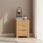 Bergen Bedside Cabinet - 3 Drawer - Oak