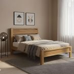 Bergen Oak Bed - Sizes Available