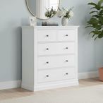 Bordeaux Chest - 2+3 Drawer - White