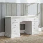 Bordeaux Double Dressing Table - 6 Drawer - White