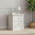Bordeaux Bedside Cabinet - 2 Drawer - Cotton