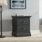 Bordeaux Bedside Cabinet - 2 Drawer - Charcoal