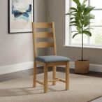 Burford Dining Chair - Set of 2 - Ladder Back - Oak