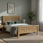 Normandy Slatted Bed - 5ft King Size - Oak