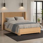 Soho Slatted Bed - 6ft Queen Size - Oak