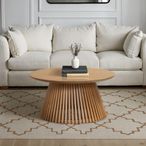 Soho Coffee Table - Round - Slatted Base - Oak
