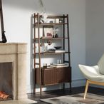 Soho Bookcase - 2 Door - Slatted - Dark Oak