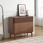Soho Chest - 3 Drawer - Slatted - Dark Oak