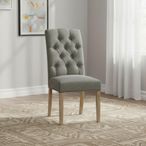Salcombe Chelsea Dining Chair - Set of 2 - Oak & Grey Fabric