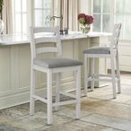 Salcombe Bar Stool - Set of 2 - Grey Oak
