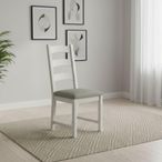 Salcombe Dining Chair - Set of 2 - Ladder Back - Grey Oak
