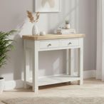 Salcombe Console Table - 2 Drawer - Grey Oak