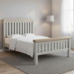 Salcombe - Slatted Bed - Grey Oak - 4ft 6in Double