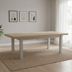 Salcombe Extending Dining Table - Grey Oak - 8-10 Seater - 200cm-245cm