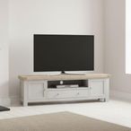 Salcombe TV Unit - Storage Large - Grey Oak
