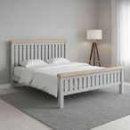Salcombe - Slatted Bed - Grey Oak - 6ft Queen Size