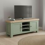 Salcombe TV Unit - 2 Door - Sage Oak