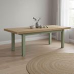 Salcombe Extending Dining Table - Sage Oak - 8-10 Seater - 200cm-245cm