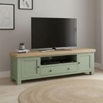 Salcombe TV Unit - Storage Large - Sage Oak