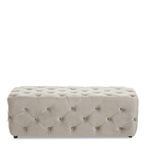 Alea Hall Bench - Mink Velvet Fabric