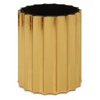 Alvaro Side Table - Round - Black with Titanium Base