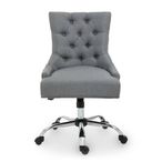 Anita Office Chair - Grey Fabric with Chrome Base