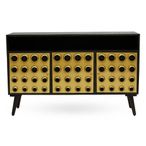 Arti Sideboard - 3 Door - 130cm - Black - Mango Wood - Medium