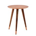 Boho Side Table - Copper Carved - Round