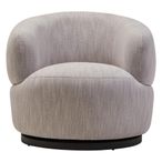 Bordo Swivel Chair - Curved - Grey Fabric