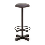 Buffalo Barstool - Set of 2 - Round - Antique Blue - Leather