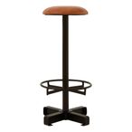 Buffalo Barstool - Set of 2 - Round - Light Brown - Leather