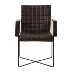 Buffalo Weave Chair - Black - Leather with Metal