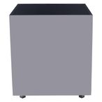 Carlox Side Table - Square - Black Glass and Chrome