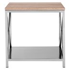 Chiswick Side Table - Square - Oak Wood and Metal