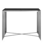Clarice Console Table - Black Granite with Chrome