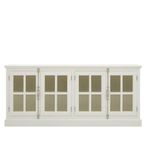 Covent Sideboard - 4 Door - Extra Large - White Mahogany Wood - 190cm