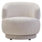 Dale Chair - Curved - Ivory Linen Fabric