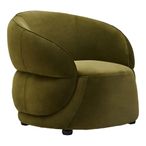 Darla Chair - Curved - Forest Green Velvet Fabric